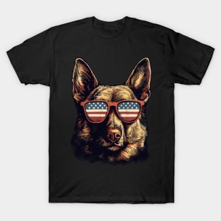 german shepherd, patriot, memorial day T-Shirt